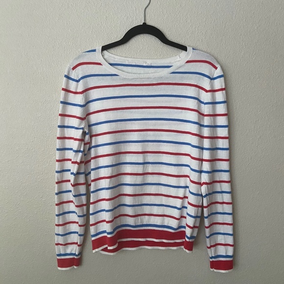 Red, White, and Blue Striped Sweater - Picture 1 of 2